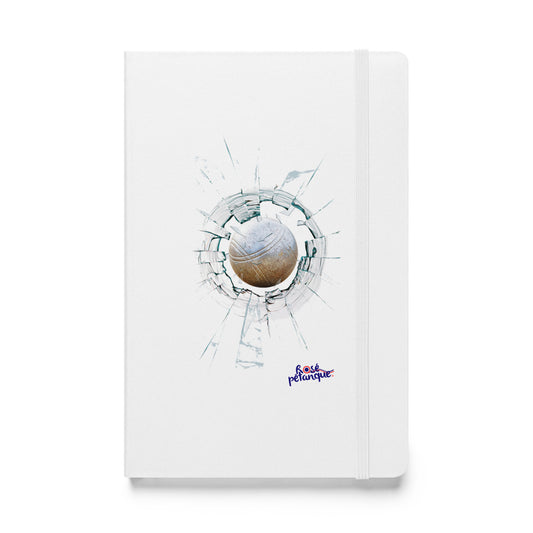 Carnet classique à couverture rigide avec logo Rosé Pétanque.