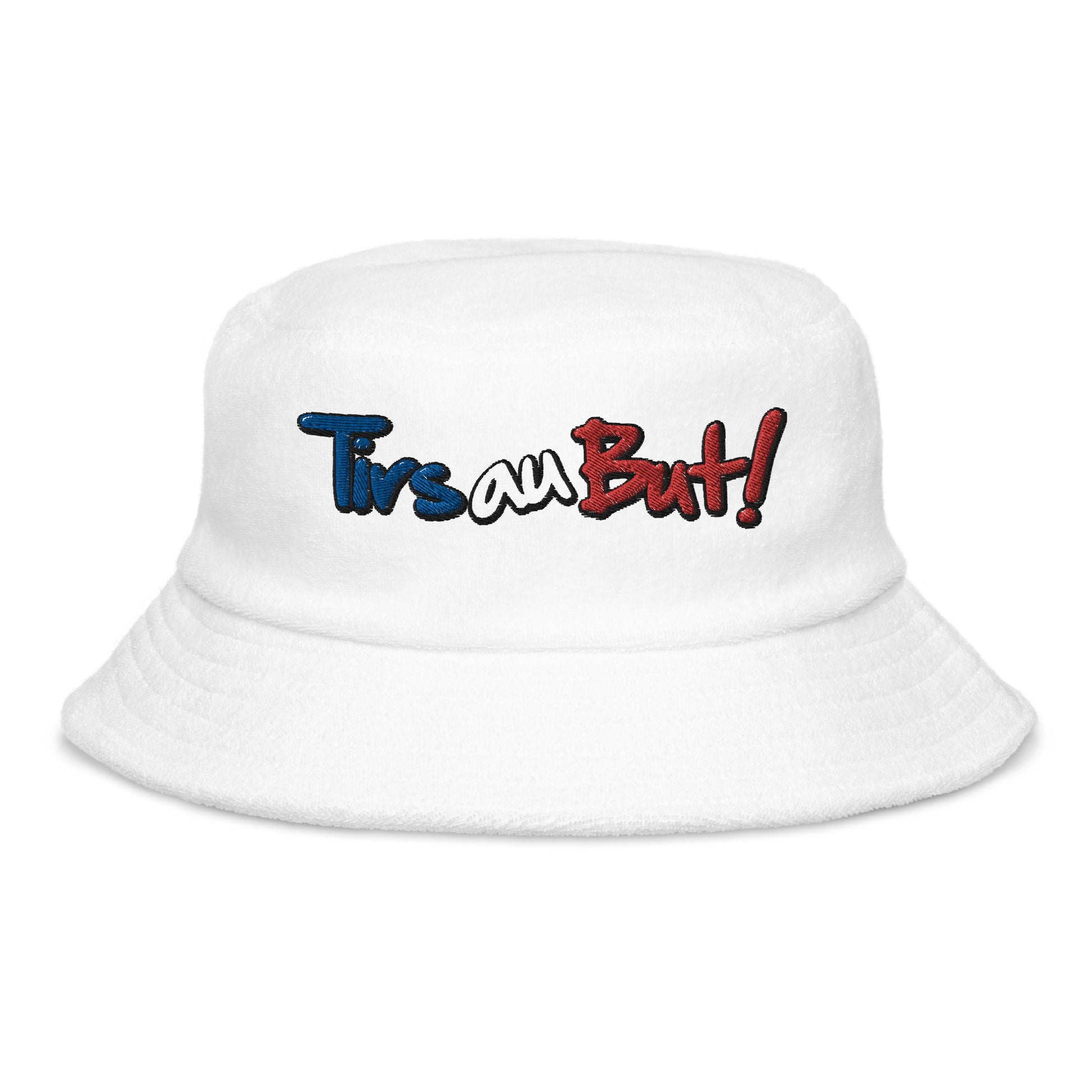 Bob blanc unisexe avec inscription « Tirs au But !